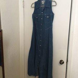 Crazy Horse Long Denim Dress Size M